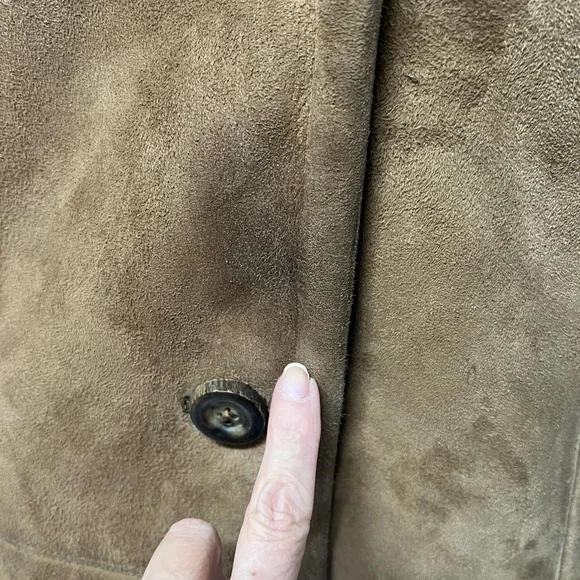 Vintage Furella Helsinki Fur Heavy Winter Coat Suede Leather - Picture 9 of 10